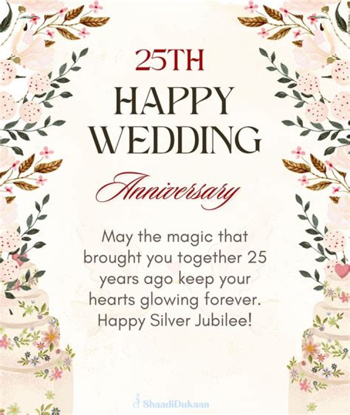 25th Wedding Anniversary Wishes Images, Quotes and Messages The
