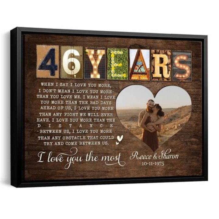 46th Wedding Anniversary Gift for Wife 46th Anniversary Etsy UK