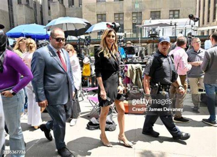 Alina Habba outside courthouse Trump has 'given up his good life to