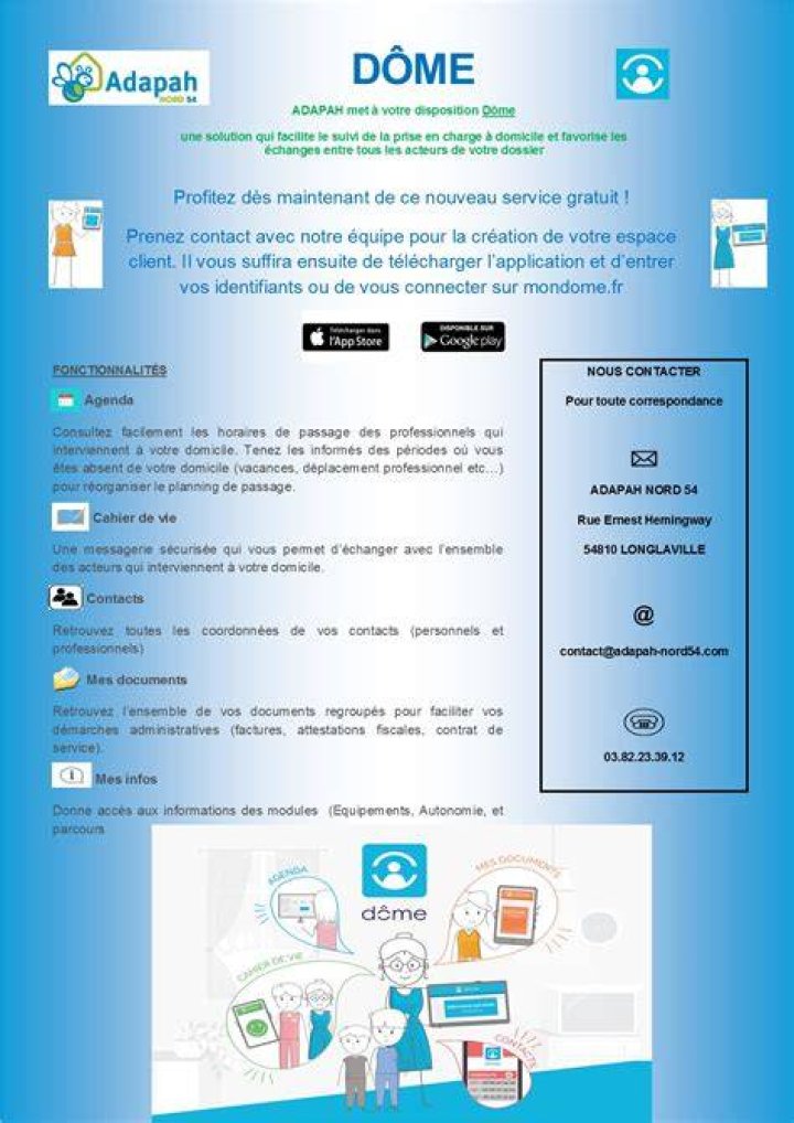 Application DOMICONNECT Adapah