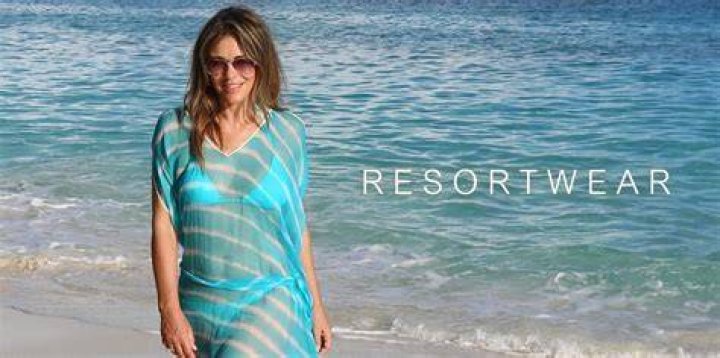 Beach At Sundown Elizabeth hurley beach, Elizabeth hurley, Polyvore