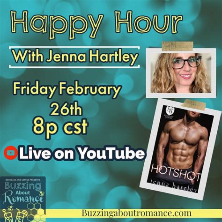 Buzzing about Happy Hour with Rebecca Yarros Bookcase and Coffee