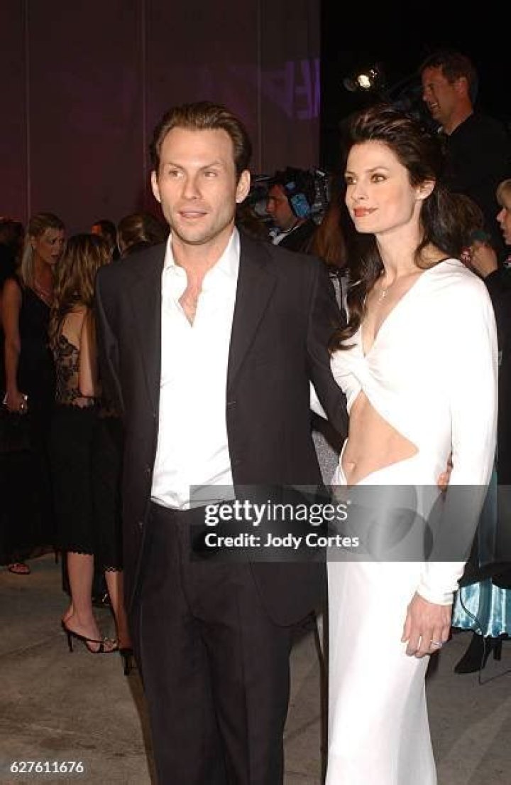 Christian Slater arrive for the first game of the NBA National