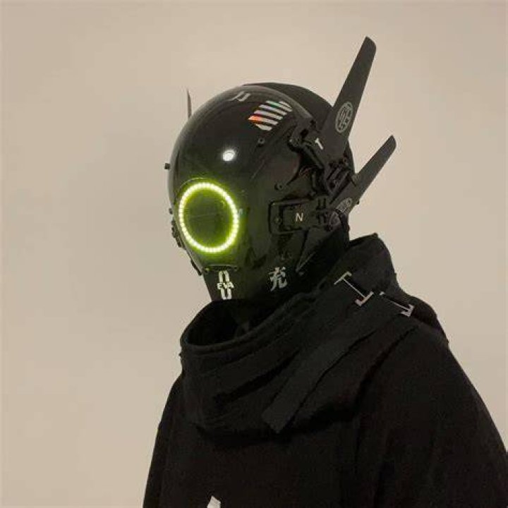 Cyberpunk Mask Helmet Cosplay For Men, Futuristic Punk Techwear