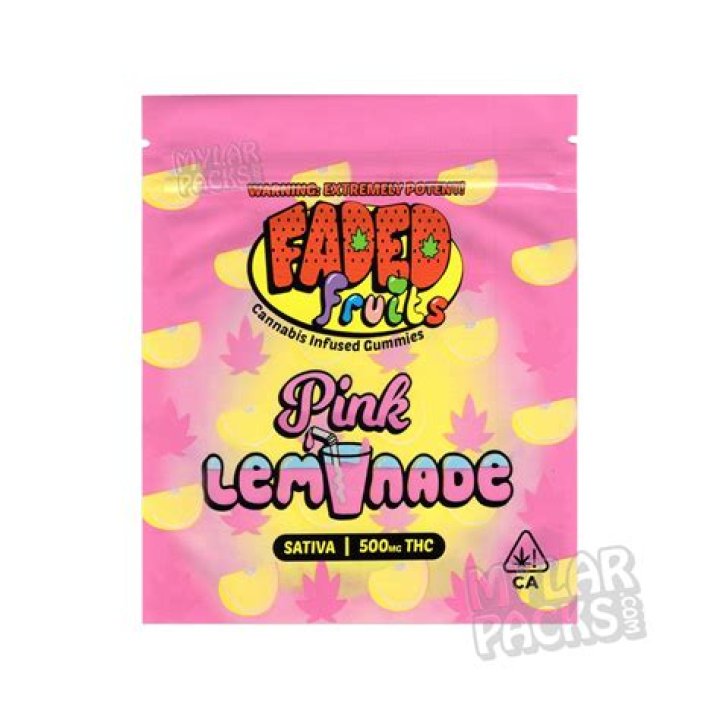 Faded Fruits Pink lemonade 100 best quality FADEDFRUITSGUMMIES