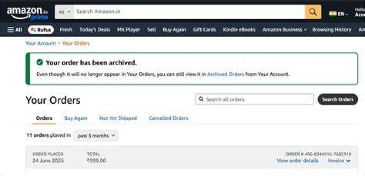 How to Archive Orders and View Archived Orders on Amazon App Oanhthai