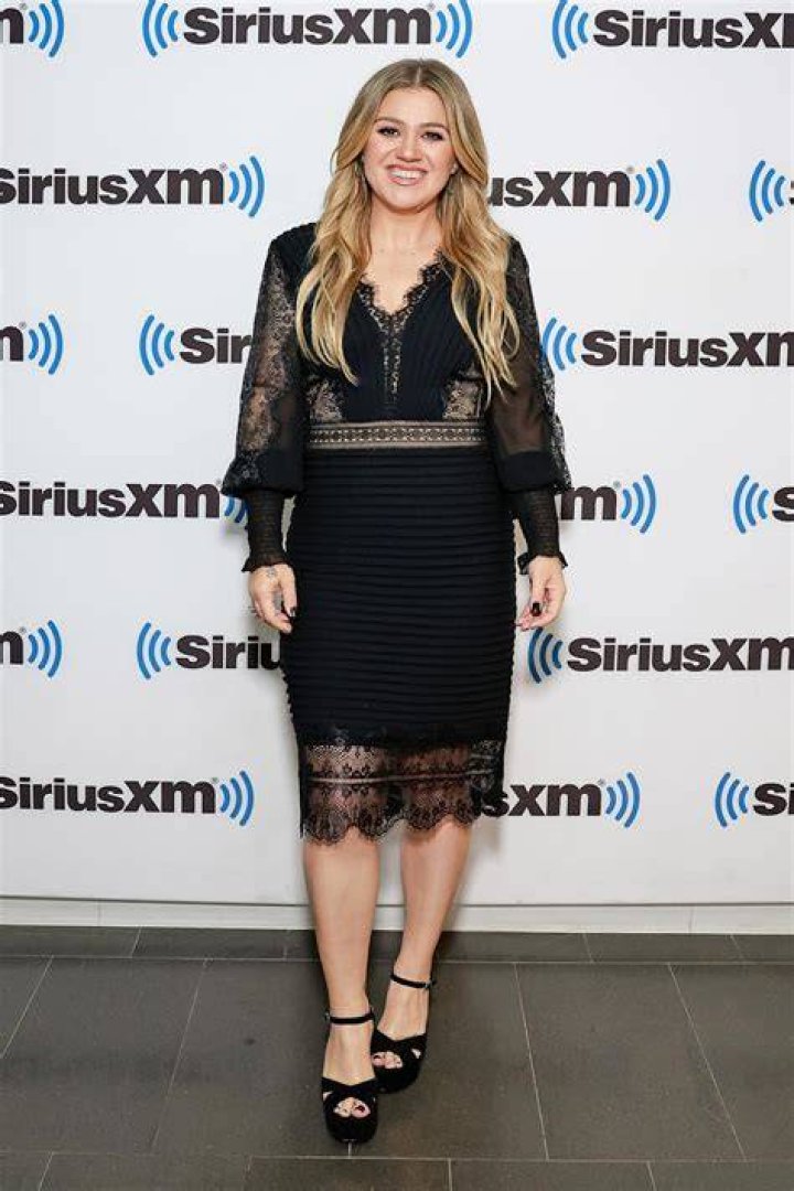 Kelly Clarkson shows off her curves as she hits the beach with friends