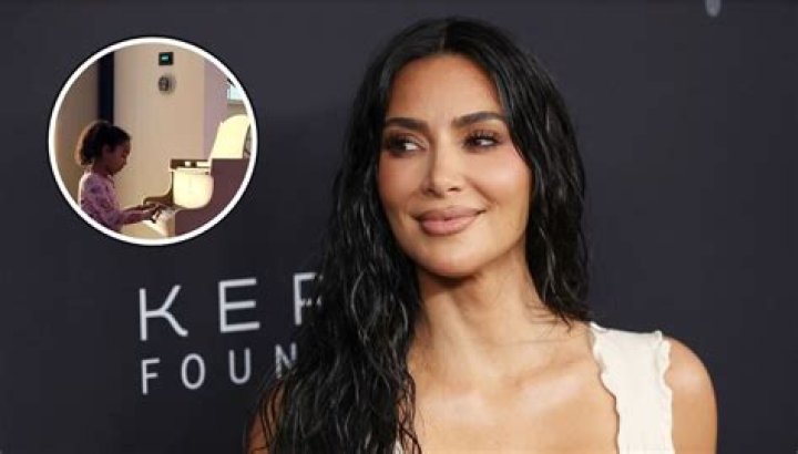 Kim Kardashian proudly shows off her hair's natural roots and psoriasis
