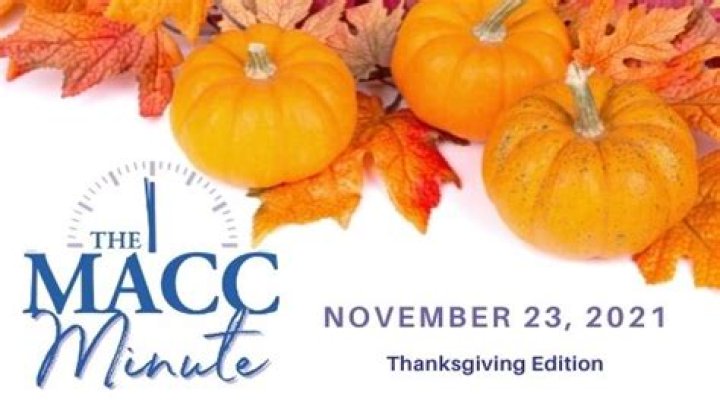 MACC Minute Thanksgiving 2021 MACC Charities
