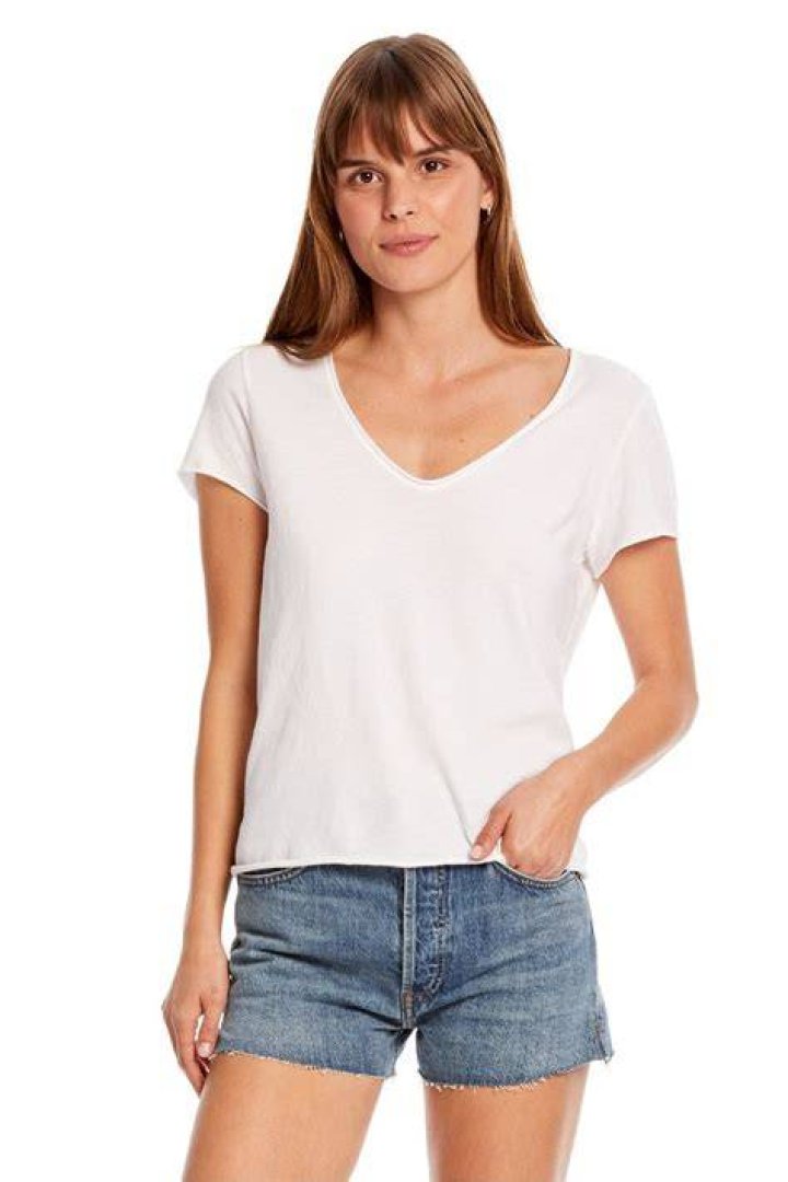 Michael Stars Womens Jade Soft VNeck Tshirt Redwood, Size XS V