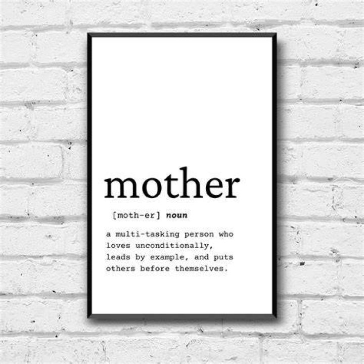 Mother Definition Quote Digital Download Gift for (Download Now) Etsy