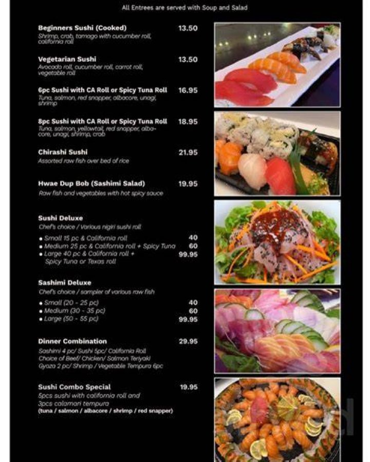 Online Menu of Sushi Park Restaurant, Oakland, California, 94602 Zmenu