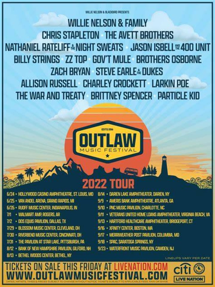 Outlaw Music Festival 2022 Where to buy tickets to see Willie Nelson
