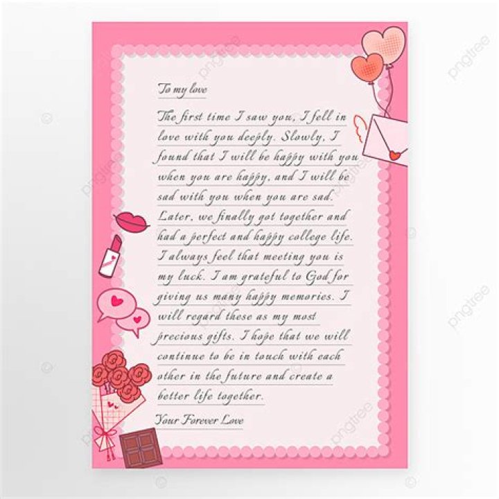 Pink Valentines Day Love Confession Letter Template Download on Pngtree