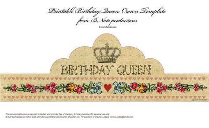 Printable Birthday Girl Crown
