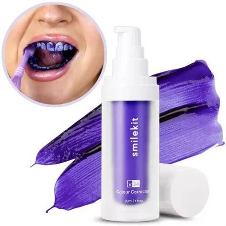 Purple Toothpaste for Teeth Whitening Colour Corrector