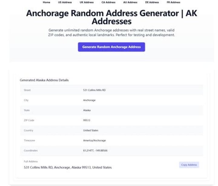 Random Address And Name Generator For UK Adclays