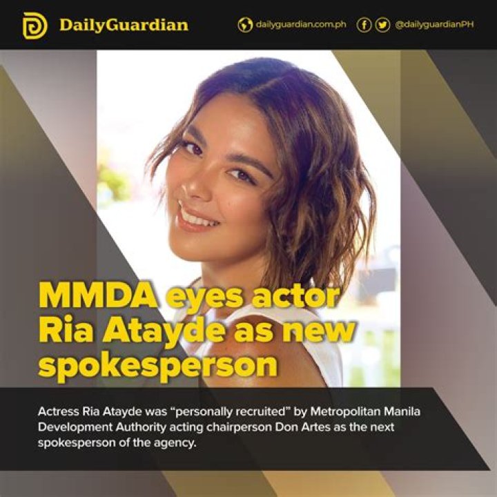 Ria Atayde to MMDA’s spokesperson