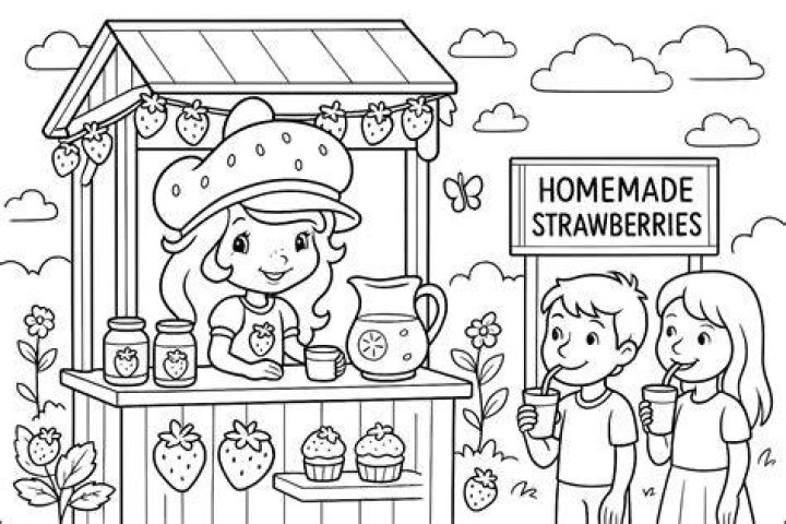 Strawberry Stand for Kids Big Kid or Little Kid Singletier Etsy