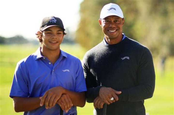 Tiger Woods and Son Charlie Were Total Twins at a Golf Tournament This