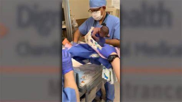 Video Newborn dropped on head in delivery room