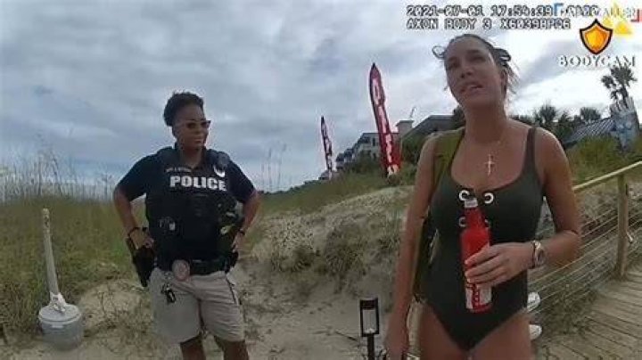Woman Arrested on Beach And Caught Doing an Intimate